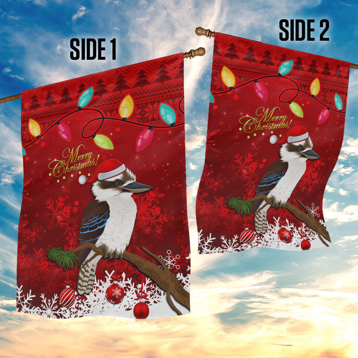 australia-christmas-garden-flag-aussie-kookaburra-santa-merry-xmas