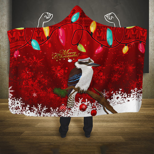 australia-christmas-hooded-blanket-aussie-kookaburra-santa-merry-xmas