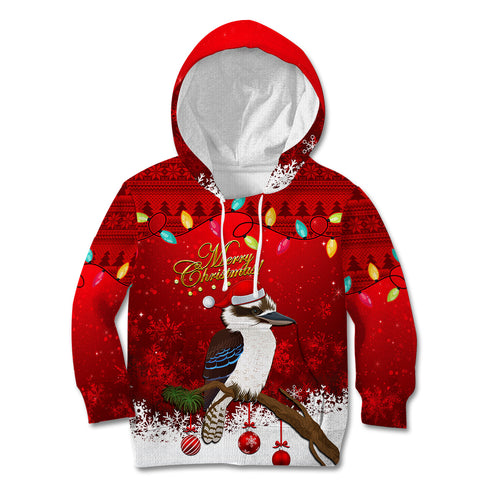 australia-christmas-kid-hoodie-aussie-kookaburra-santa-merry-xmas