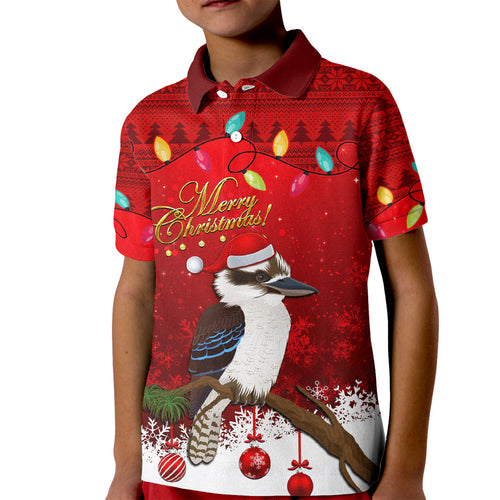 australia-christmas-kid-polo-shirt-aussie-kookaburra-santa-merry-xmas