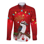 australia-christmas-long-sleeve-button-shirt-aussie-kookaburra-santa-merry-xmas