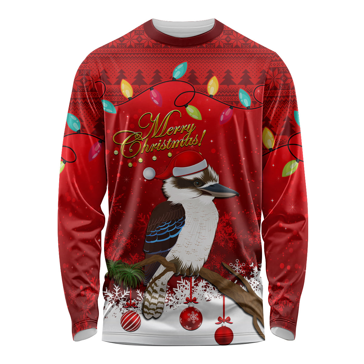 australia-christmas-long-sleeve-shirt-aussie-kookaburra-santa-merry-xmas
