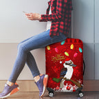 australia-christmas-luggage-cover-aussie-kookaburra-santa-merry-xmas