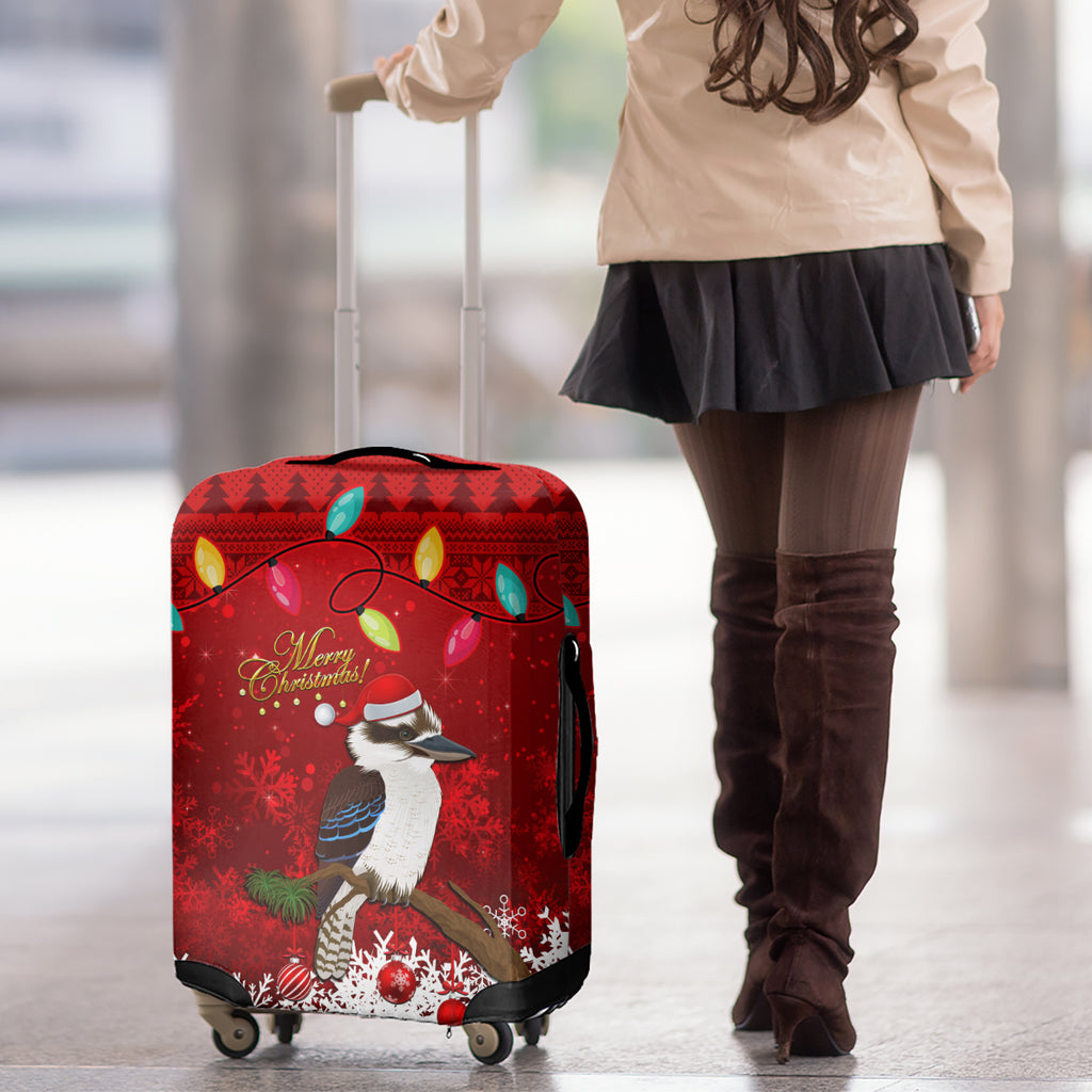 australia-christmas-luggage-cover-aussie-kookaburra-santa-merry-xmas
