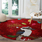 australia-christmas-round-carpet-aussie-kookaburra-santa-merry-xmas