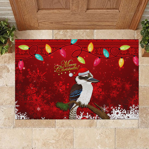 australia-christmas-rubber-doormat-aussie-kookaburra-santa-merry-xmas
