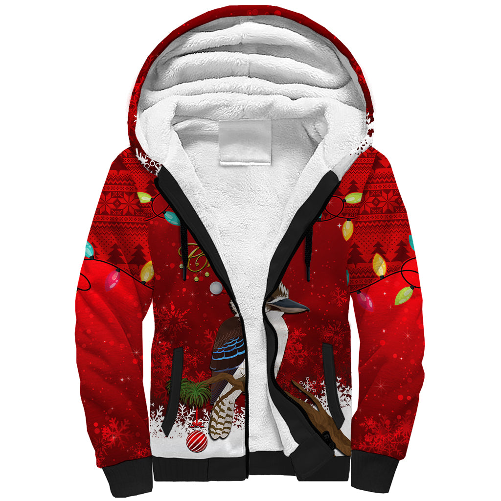 australia-christmas-sherpa-hoodie-aussie-kookaburra-santa-merry-xmas