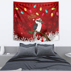 australia-christmas-tapestry-aussie-kookaburra-santa-merry-xmas