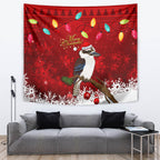 australia-christmas-tapestry-aussie-kookaburra-santa-merry-xmas