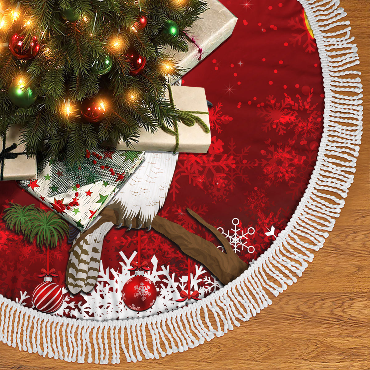 australia-christmas-tree-skirt-aussie-kookaburra-santa-merry-xmas