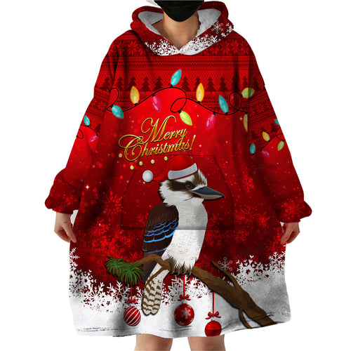 australia-christmas-wearable-blanket-hoodie-aussie-kookaburra-santa-merry-xmas