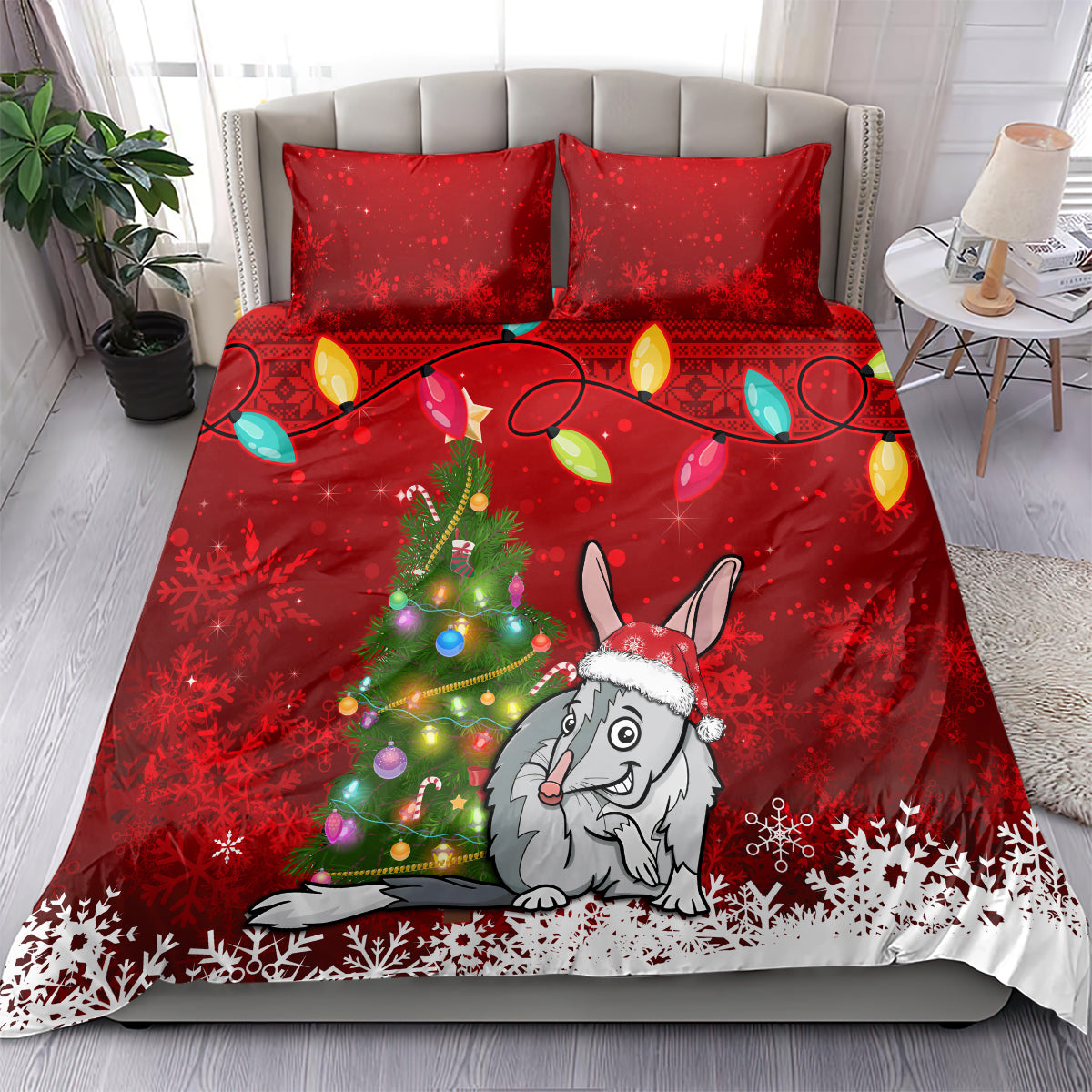 australia-christmas-bedding-set-aussie-bilby-santa-merry-xmas