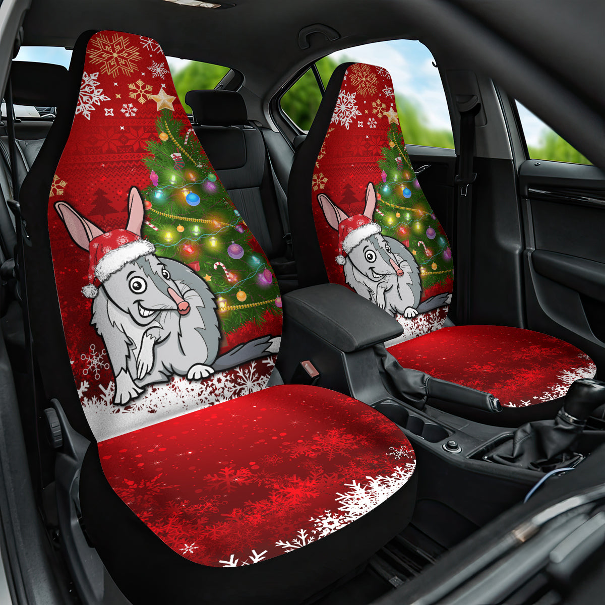 australia-christmas-car-seat-cover-aussie-bilby-santa-merry-xmas