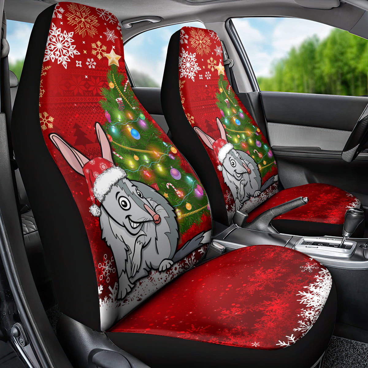 australia-christmas-car-seat-cover-aussie-bilby-santa-merry-xmas