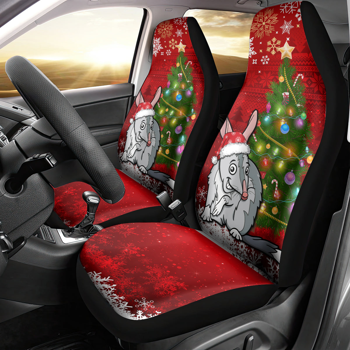 australia-christmas-car-seat-cover-aussie-bilby-santa-merry-xmas