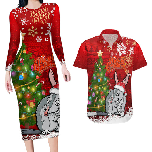 australia-christmas-couples-matching-long-sleeve-bodycon-dress-and-hawaiian-shirt-aussie-bilby-santa-merry-xmas