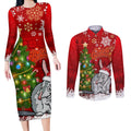 australia-christmas-couples-matching-long-sleeve-bodycon-dress-and-long-sleeve-button-shirt-aussie-bilby-santa-merry-xmas