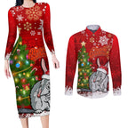 australia-christmas-couples-matching-long-sleeve-bodycon-dress-and-long-sleeve-button-shirt-aussie-bilby-santa-merry-xmas