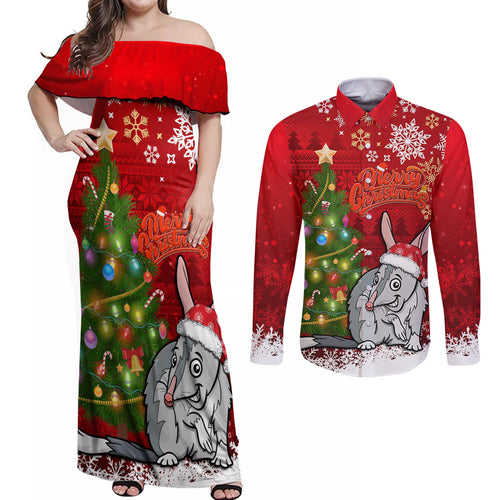 australia-christmas-couples-matching-off-shoulder-maxi-dress-and-long-sleeve-button-shirt-aussie-bilby-santa-merry-xmas