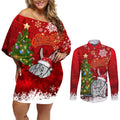 australia-christmas-couples-matching-off-shoulder-short-dress-and-long-sleeve-button-shirt-aussie-bilby-santa-merry-xmas