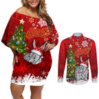 australia-christmas-couples-matching-off-shoulder-short-dress-and-long-sleeve-button-shirt-aussie-bilby-santa-merry-xmas