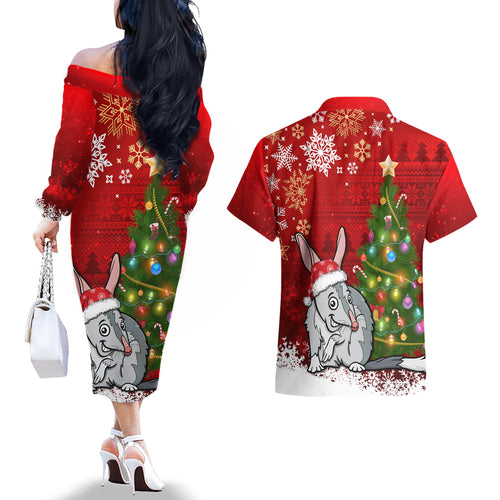 australia-christmas-couples-matching-off-the-shoulder-long-sleeve-dress-and-hawaiian-shirt-aussie-bilby-santa-merry-xmas