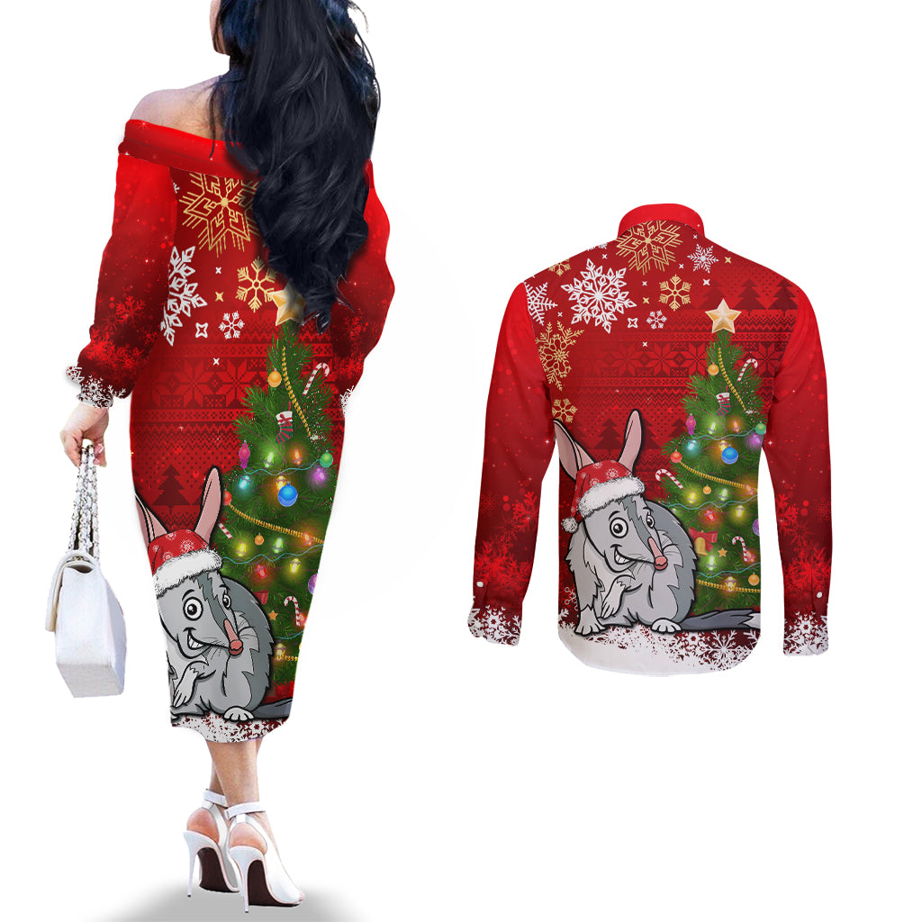 australia-christmas-couples-matching-off-the-shoulder-long-sleeve-dress-and-long-sleeve-button-shirt-aussie-bilby-santa-merry-xmas