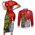 australia-christmas-couples-matching-short-sleeve-bodycon-dress-and-long-sleeve-button-shirt-aussie-bilby-santa-merry-xmas