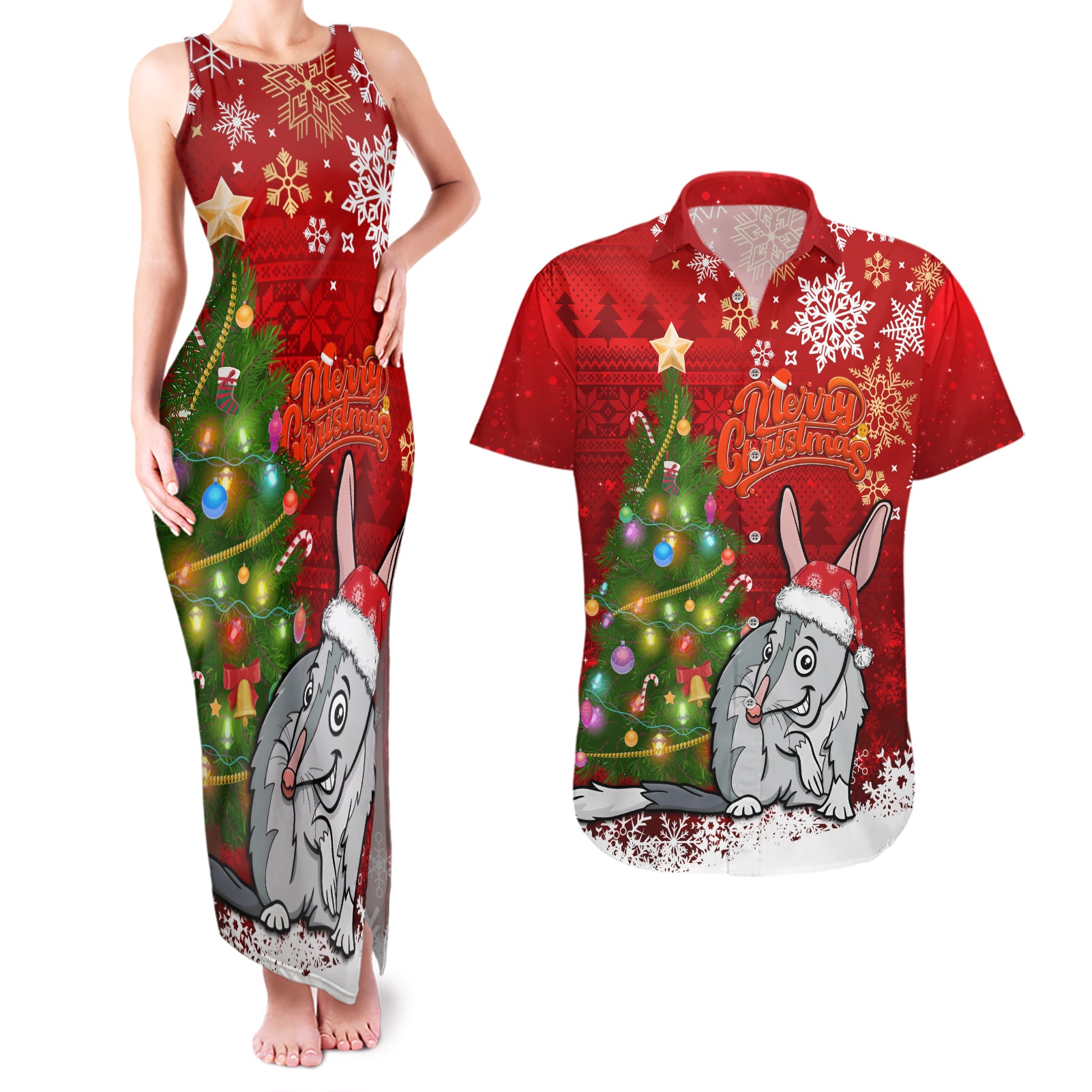 australia-christmas-couples-matching-tank-maxi-dress-and-hawaiian-shirt-aussie-bilby-santa-merry-xmas