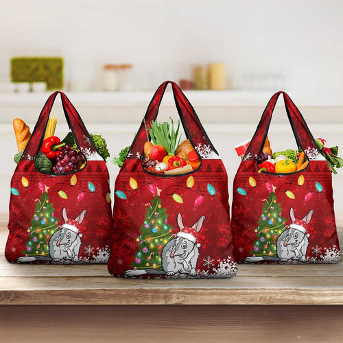 Australia Christmas Grocery Bag Aussie Bilby Santa Merry Xmas