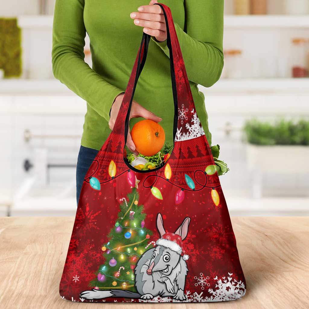 Australia Christmas Grocery Bag Aussie Bilby Santa Merry Xmas