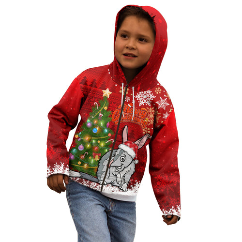 australia-christmas-kid-hoodie-aussie-bilby-santa-merry-xmas