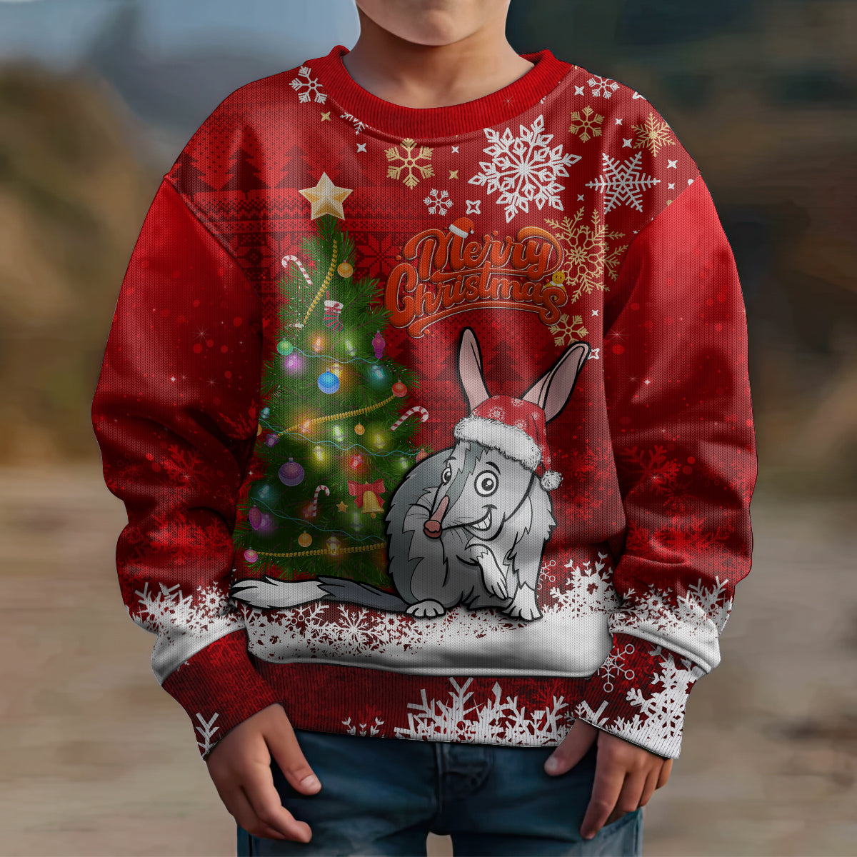 australia-christmas-kid-ugly-christmas-sweater-aussie-bilby-santa-merry-xmas