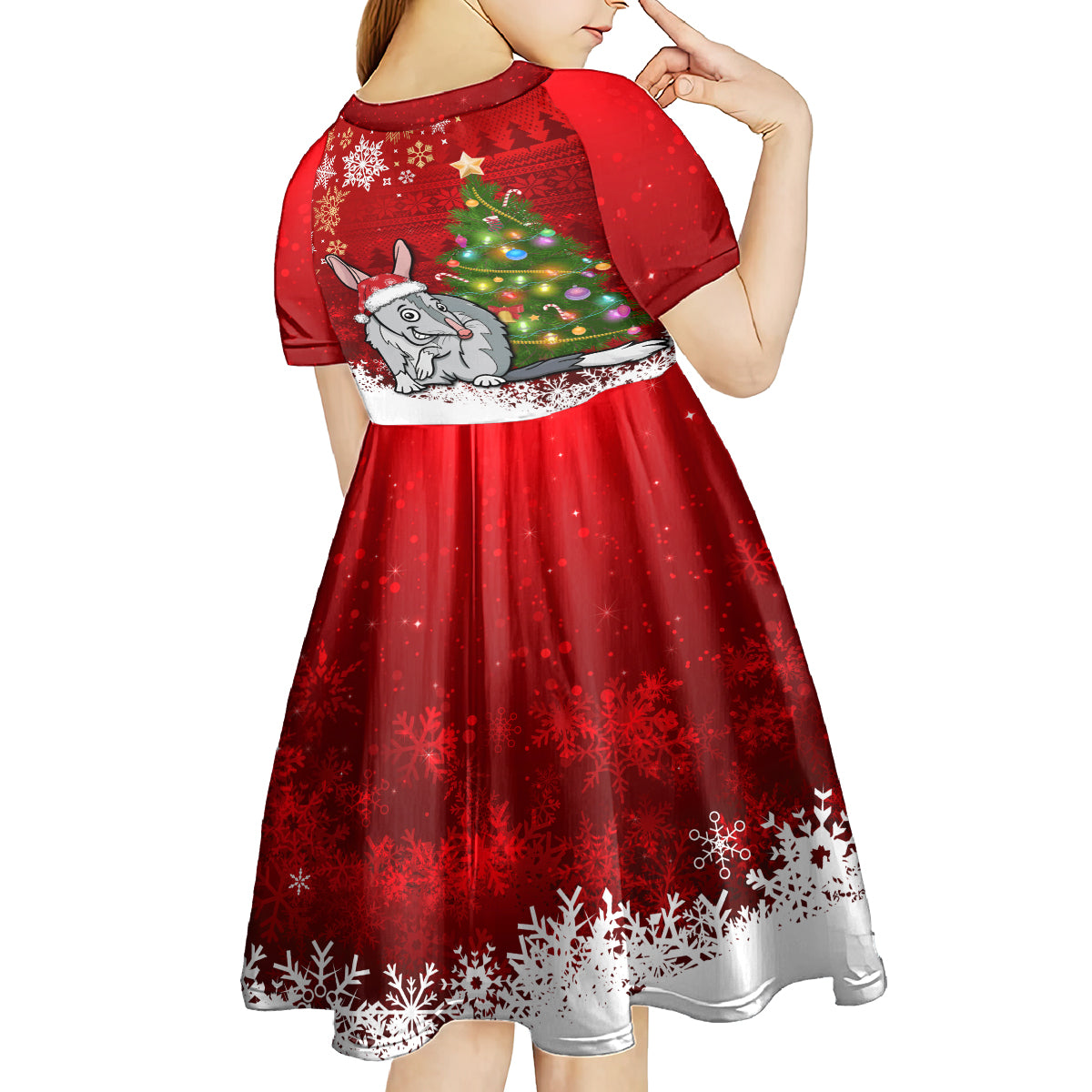 australia-christmas-kid-short-sleeve-dress-aussie-bilby-santa-merry-xmas