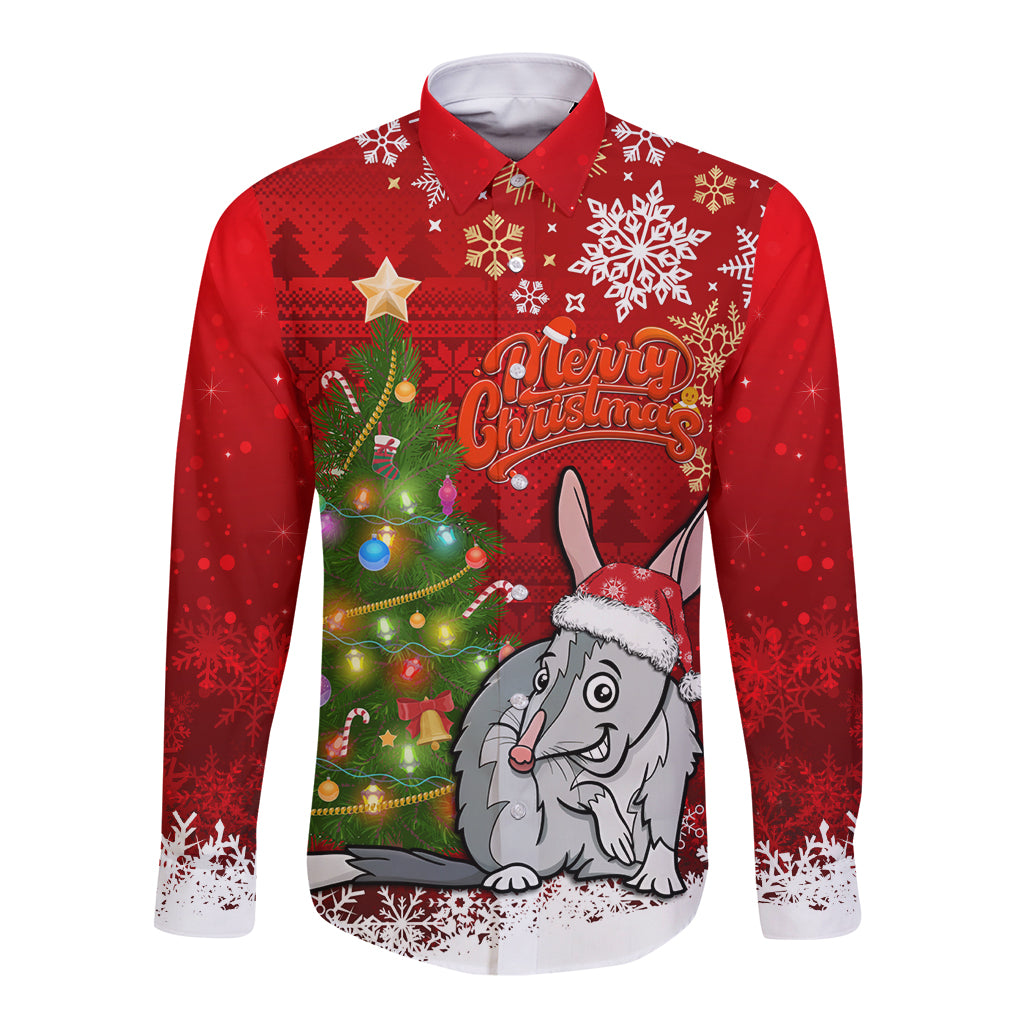 australia-christmas-long-sleeve-button-shirt-aussie-bilby-santa-merry-xmas