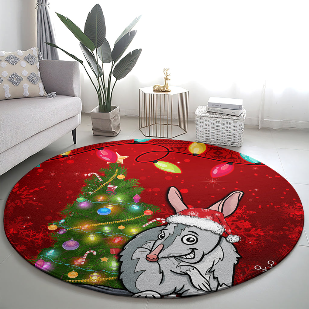australia-christmas-round-carpet-aussie-bilby-santa-merry-xmas