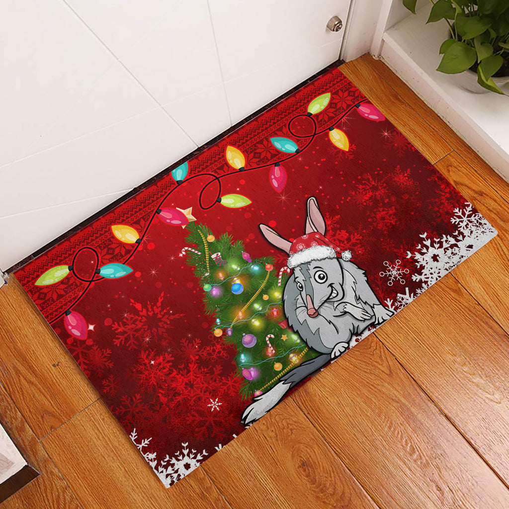 australia-christmas-rubber-doormat-aussie-bilby-santa-merry-xmas