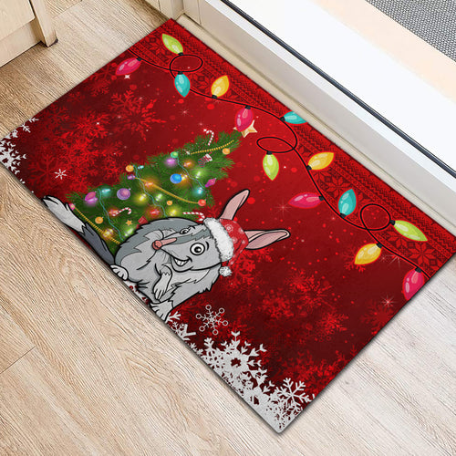 australia-christmas-rubber-doormat-aussie-bilby-santa-merry-xmas