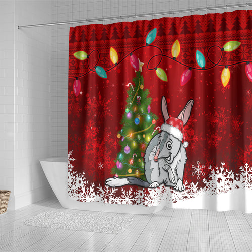australia-christmas-shower-curtain-aussie-bilby-santa-merry-xmas