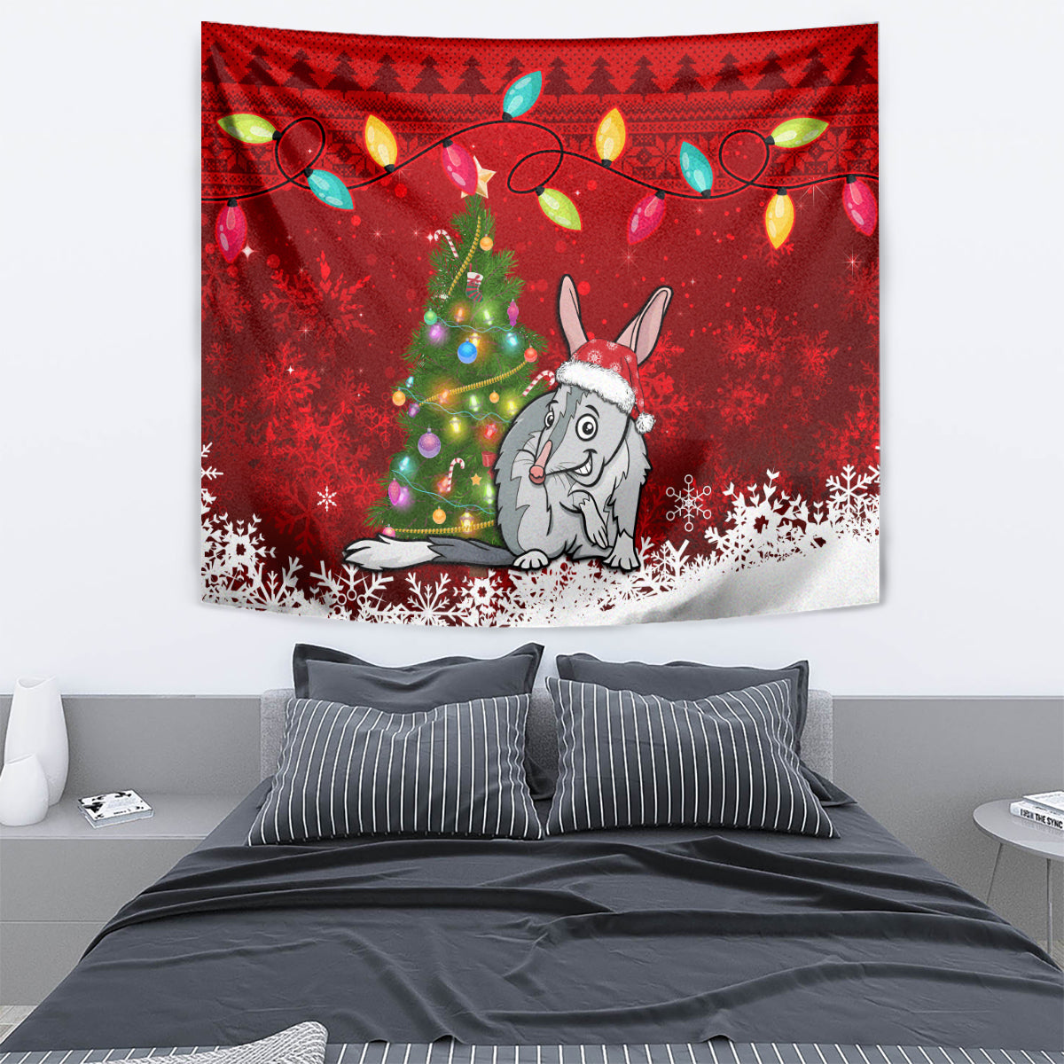 australia-christmas-tapestry-aussie-bilby-santa-merry-xmas