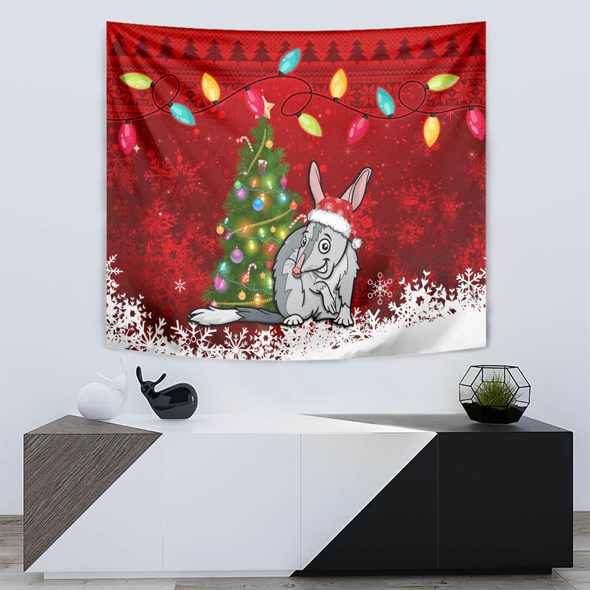 australia-christmas-tapestry-aussie-bilby-santa-merry-xmas