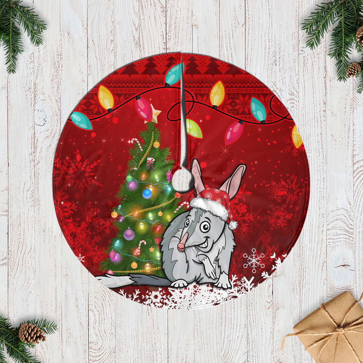 australia-christmas-tree-skirt-aussie-bilby-santa-merry-xmas