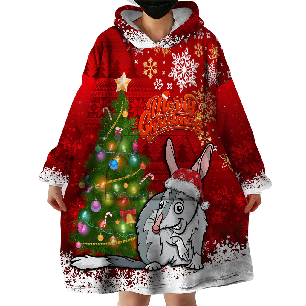 australia-christmas-wearable-blanket-hoodie-aussie-bilby-santa-merry-xmas