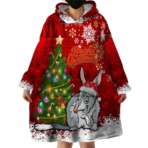 australia-christmas-wearable-blanket-hoodie-aussie-bilby-santa-merry-xmas