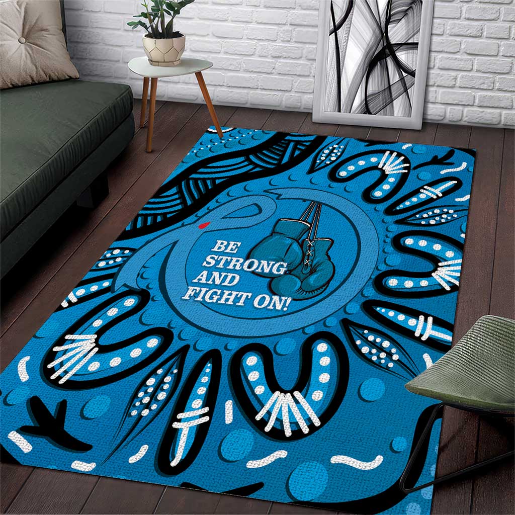 Australia Diabetes Awareness Month Area Rug Be Strong And Fight On Aboriginal Art