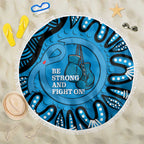 Australia Diabetes Awareness Month Beach Blanket Be Strong And Fight On Aboriginal Art
