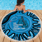 Australia Diabetes Awareness Month Beach Blanket Be Strong And Fight On Aboriginal Art