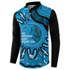Australia Diabetes Awareness Month Button Sweatshirt Be Strong And Fight On Aboriginal Art