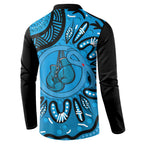 Australia Diabetes Awareness Month Button Sweatshirt Be Strong And Fight On Aboriginal Art