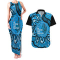 Australia Diabetes Awareness Month Couples Matching Tank Maxi Dress and Hawaiian Shirt Be Strong And Fight On Aboriginal Art